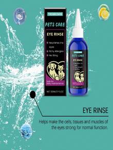 YEGBONG قطرات عين للحيوانات الأليفة 30 مل - توفر الإصلاح والحماية لعيون الحيوانات الأليفة، تزيل بقع العين والإفرازات والبلغم، مناسبة لجميع الحيوانات الأليفة، القطط والكلاب، لا تسبب حساسية، مناسبة للحيوانات الأليفة الحساسة. منتجات العناية بالحيوانات الأليفة