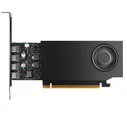 Nvidia RTX A1000 8GB GDDR6 专业显卡，安培架构，全高单槽，4 个 MiniDP 接口（可连接 4 个显示器），适用于 CAD、渲染、视频编辑、AI（工业包装）