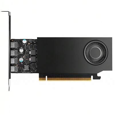 Nvidia RTX A1000 8GB GDDR6 Professional Graphics Card, Ampere Architecture, Full-Height Single Slot, 4 MiniDP Ports (Can Connect 4 Displays), Suitable For CAD, Rendering, Video Editing, AI (Industrial Packaging)