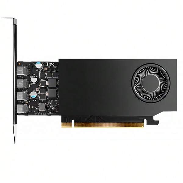 Nvidia כרטיס מסך מקצועי RTX A1000 8GB GDDR6, ארכיטקטורת Ampere, חריץ יחיד בגובה מלא, 4 יציאות MiniDP (ניתן לחבר 4 צגים), מתאים ל-CAD, רינדור, עריכת וידאו, בינה מלאכותית (אריזה תעשייתית)