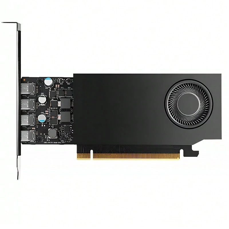 Nvidia RTX A1000 8GB GDDR6 Professional Graphics Card, Ampere Architecture, Full-Height Single Slot, 4 MiniDP Ports (Can Connect 4 Displays), Suitable For CAD, Rendering, Video Editing, AI (Industrial Packaging) - RTX A1000 8G - View 1