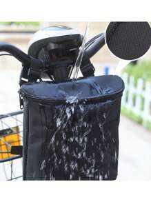 1 Bolsa Frontal de Grande Capacidade - Tecido Oxford Durável com Alça de Ombro Ajustável, Zíper Frontal para Armazenar Bicicletas e Motocicletas; Ideal para Aventuras ao Ar Livre, Armazenamento de Carro; Bolsas de Tecido Oxford, Bolsas de Bicicleta