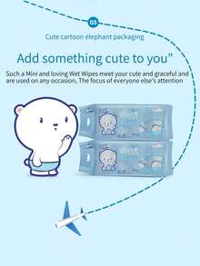 8/16/32/64/128片迷你独立包装便携清洁湿巾护理湿巾旅行迷你独立可爱包装清洁湿巾，方便携带，适合旅行和外出就餐 - 霧霾藍 - 查看 5