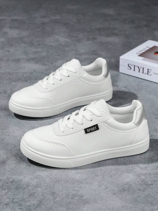 Men's Fashion Low-Top Lace-Up Skateboard Shoes, Lightweight Comfortable Casual Sneakers, Couple Shoes