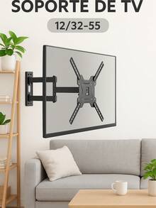 Soporte de Pared para TV de 32" a 55", Compatible con VESA, Fácil de Instalar - Negro - Ver 4