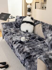 1pc Thick Warm Sofa Cushion Cover, Modern Simple Anti-Slip Plush Sofa Seat Pad, Dust-Proof Washable Sofa Slipcover, Soft & Fade-Resistant, Pet-Friendly, Fits L-Shaped Sofa And 1/2/3/4 Seater Sofa, Suitable For Bedroom, Office, Living Room