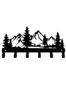 Porta-chaves de metal com 6 ganchos, organizador decorativo de chaves para parede, toalheiro de banheiro, adequado para entrada, porta da frente, corredor, banheiro, sala de estar, cozinha, escritório