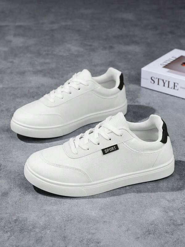Men's Fashion Lace-Up Skateboard Shoes, Lightweight Comfortable Casual Sneakers, Couple Shoes