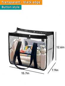 1个旅行游泳沙滩包，大容量多功能防水洗漱化妆品透明手提包果冻手提包便携式游泳包运动包，适合运动、健身、锻炼、旅行、度假，男女通用，旅行必备耐用游泳包防水游泳包沙滩包 - 彩色 - 查看 13