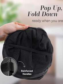 Cesta grande de malla para ropa sucia, organizador de ropa plegable, bolsa de almacenamiento multifuncional perfecta para el hogar - Multicolor - Ver 4