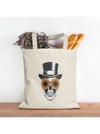 Sunflower Sunglasses Horror Clown Movie Art Terrifier 2   Minimalist Casual Cotton Canvas Shoulder Tote, Aesthetic Bag, Gift Tote Bag