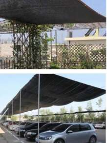 高品质遮阳布栅栏 - 户外遮阳布带索环，耐用、抗撕裂、易于安装，适用于阳台、庭院和泳池 - 提供出色的遮阳、遮蔽和隐私，带有包边和孔眼