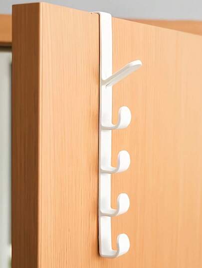 1pc/2pcs Multi-Function 5 Hooks Over The Door Hanger