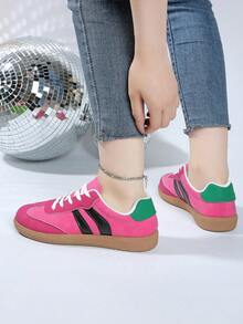 2026新款女士平底休闲舒适运动鞋 - 紅色 - 查看 8