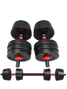 Dumbbell Weights Set 30KG,Barbell Set With Connecting Rod,Adjustable Lifting Training Set For Workout Training, Perfect For Man/Women Bodybuilding - Black - View 1