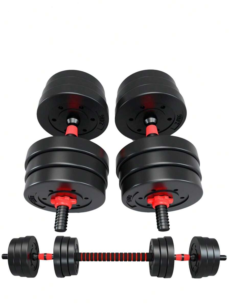 Dumbbell Weights Set 30KG,Barbell Set With Connecting Rod,Adjustable Lifting Training Set For Workout Training, Perfect For Man/Women Bodybuilding - Black - View 1