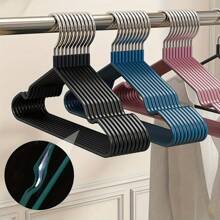 5/10 piezas Perchas antideslizantes de alta resistencia, perchas antideslizantes negras de alta resistencia, esenciales para el dormitorio, soluciones de almacenamiento, almacenamiento duradero y de alta calidad para el dormitorio y el armario - Colgado sin esfuerzo, diseño que ahorra espacio, opción perfecta para vivir