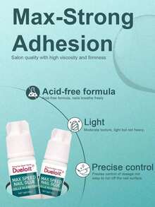 1PC/4Pc Max Speed Nail Glue For Press On Nails, Super Strength Flex Formula Nail Adhesive, With Twist-Off Cap & Nozzle Tip Squeeze Applicator,Need To Cut Off Half The Tip,Fast Drying Adhesive For Glue-On Nails & Repairs With Nozzle Tip Applicator, Ideal For Tips & Wraps - Cái chai - Xem 8