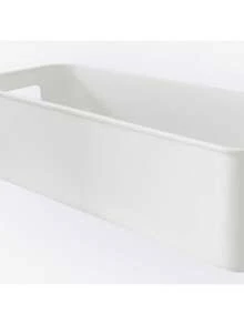 10 个带手柄的可堆叠塑料储物盒，适用于办公室、家庭、衣柜；5 个/3 个/1 个多功能储物篮，耐用的容器，用于存放袜子、内衣、文具、化妆品；节省空间的抽屉式储物盒 [塑料物品可能会略微变形且比图片小，如果您对此有所顾虑，请注意] - 白色 - 查看 9