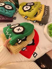 1 件女士趣味机器人针织帽，时尚百搭无檐帽，适合外出和派对，秋冬季 - 多色 - 查看 6