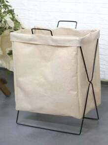 1pc Laundry Hampers Collapsible Laundry Baskets With Iron Stand Laundry Bag Home Organizer For Clothing Toyslaundry Hamper,Washing Basketbathroom Organizer,Basket,Storage Basket,Foldable Laundry Basket