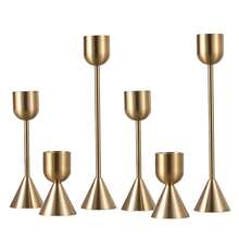 Đế nến lãng mạn lễ hội, đồ trang trí cổ điển bằng sắt kim loại, chân nến màu đồng thau, đồ trang trí Giáng sinh, đạo cụ đám cưới, đế nến - Nhiều màu - Xem 16