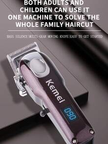 Kemei KM-233 Cordless Hair Clippers For Men Professional,Rechareable Hair Beard Timmer For Men With LCD Dispaly,R-TYPE BLADE Dustment Of The Cutter Head,Electric Razor Beard Shavers Gift For Men,USB Type-C - Multicolor - View 7