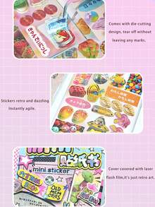 1 Set de 32 de autocolante decupate în stil retro, elemente vintage, autocolante decorative pentru scrapbooking, căni, mini modele - Multicolor - Vizualizare 7