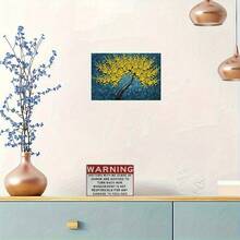 2D Flat Aluminum Sign - 12x8 Inch - 1pc - Rustic Metal Wall Decor - "WARNING: VISITORS With No Sense Of Humor Are Advised To Turn Back Now" - Metal Wall Art Decor - For Home, Garage, Or Store - 1PC - View 5