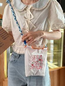 Women Top Handle Bags - 花蝴蝶黃色+[麻花繩粉紫] - 查看 7