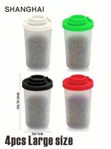 1/2/4 Pcs Salt And Pepper Set, Mini Durable Salt And Pepper Shaker Set, Spice Jars, Salt Container, Plastic Pepper Bottle With Airtight Lid Transparent, Kitchen Accessories, Spice Storage Box, Travel Seasoning Bottles Suitable For Home Kitchen, Outdoor Camping, Picnic, Beach, BBQ, Lunch Box, Portable Accessories