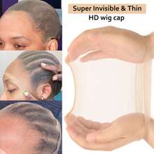 Gorro de peluca, gorro de media fina, malla elástica de nailon, gorros de peluca, red para el cabello para tejer, gorro de peluca transparente para peluca, 10/20 piezas - Paquete de 5, 10 piezas HD - Ver 3