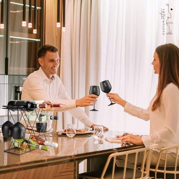 Wine Rack Table - 黑色的 - 查看 7
