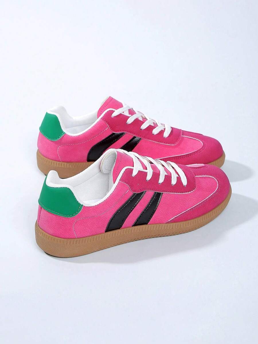 2026新款女士平底休闲舒适运动鞋 - 紅色 - 查看 1