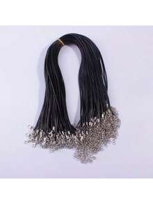 50 件随机混色皮绳项链蜡绳带扣可调节编织绳适用于 DIY 项链手链首饰制作 - 彩色 - 查看 13