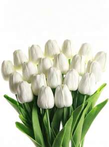 10pcs-Tulip Artificial Flower For Decoration,Artificial Flower Tulip Real Touch Flower Arrangement Bouquet For Wedding Engagement Bridal Birthday Home Office Party,Artificial Flower Bulk Mother's Day Gift,Indoor And Outdoor Room Decoration,Halloween,Christmas,Thanksgiving,Fall Decoration,Gift,Autumn