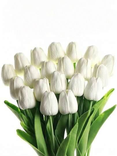 10 件郁金香人造花用于装饰，人造花郁金香真实触感插花花束用于婚礼订婚新娘生日家庭办公室派对，人造花散装母亲节礼物，室内外房间装饰，万圣节，圣诞节，感恩节，秋季装饰，礼物，秋季