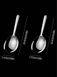 大号公勺套装，包含 8 英寸不锈钢大号公勺和开槽公勺，适用于派对/自助餐，可用洗碗机清洗，学校用品