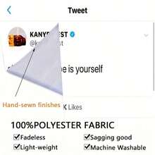 1PC Bedroom Decor Aesthetics Tapestry,  "Be Yourself" Tweet, Pop Culture Decorative Wall Hanging Tapestry For Bedroom, College Dorm Home Decor Hanging Cloth Gifts Birthday Graduation - 彩色 - 查看 8