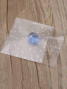100pcs/Bag Self-Dhesive Cookie Bags Snack Bags DIY Plastic Individual Candy Bags Cellophane Bags For Packaging Cookies Chocolates Snacks Weddings Party School Supplies Food Bags Food Boxes Candy Chocolate Biscuits Etc - 白色 - 查看 4