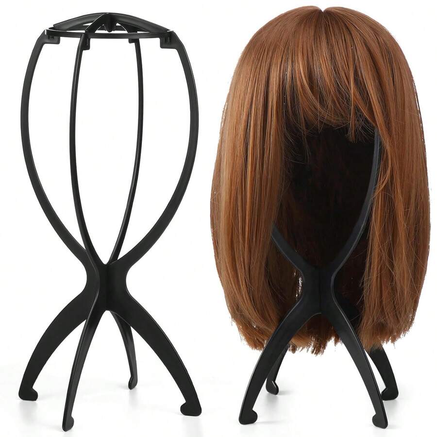 2 Packs Wig Head Stand, Travel Wig Holder For Styling For Women Multiple Wigs