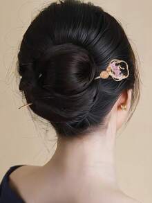 仿珍珠装饰发夹，优雅发饰，发夹发髻器，发髻发饰，发夹造型器，发饰，学生用品，珍珠发饰，婚礼用品，头部饰品 - 金色 - 查看 6