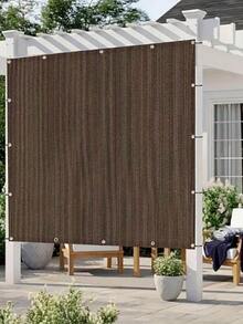 高品质遮阳布栅栏 - 户外遮阳布带索环，耐用、抗撕裂、易于安装，适用于阳台、庭院和泳池 - 提供出色的遮阳、遮蔽和隐私，带有包边和孔眼