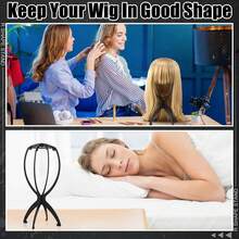 2 Packs Wig Head Stand, Travel Wig Holder For Styling For Women Multiple Wigs