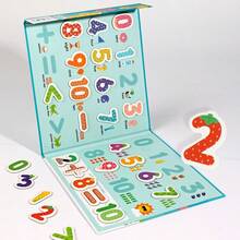 Herramienta de enseñanza cognitiva magnética de operación numérica 0-10 para la educación temprana de los niños, práctica de rompecabezas aritméticos portátiles para el cultivo del sentido numérico y el esclarecimiento de las matemáticas - Multicolor - Ver 10