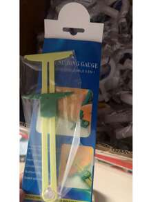 1pc High-Quality 5-In-1 Sliding Ruler, NANCY Professional Sewing Measuring Tool, Made Of Durable Plastic With High Precision. Combines Multiple Measurement Functions, Convenient For Sewing, Tailoring And Patch Cutting. Ergonomic Easy-Grip Handle For Comfortable Home Sewing Operation, Essential For Sewing Enthusiasts And Professional Tailors. Random Color/Style