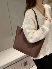 Bolsa de ombro feminina, nova, vintage, simples e estilosa, para viagem, 2025