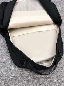 1pc Bear Pendant Decorated Large Capacity Casual Fashionable Black Backpack Suitable For Daily Use,School And OutingSchool BackpackLarge CapacityFor Women College StudentsMiddle School,High School,Back To School,School Backpack