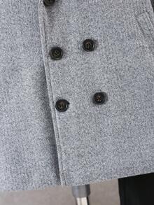 Tween BoyCasual Windbreaker Jacket With Turn-Down Collar, Double-Breasted Pockets, Long Sleeves And Pants Set, Autumn/Winter