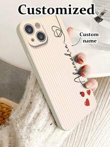 1 pieza Funda protectora de teléfono a prueba de golpes con diseño de texto personalizado, estilo de rayas de gato de ojos, mate simple, compatible con iPhone 16/16 Pro Max, XR, 7/8, iPhone 15 Pro Max, 12 Pro Max, 13 Pro Max, 14 Pro Max, 13, 14, 11, 12P, 14P, 11P, 12P, XS, XR, 7/8P, 7/8 Plus, A13, 4G, A22, A21S, A51, 4G, A52, S22 Ultra, A33, 5G, Redmi 10, Redmi Note 11, 4G, Redmi 11 Lite, A53, TPU, A14, A23, S23 Ultra, S24, A14, A15, S23, A73, S25/S25 Ultra, Funda de teléfono Redmi